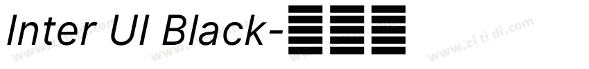 Inter UI Black字体转换